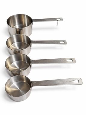 Williams Sonoma Measuring Cups Set of 4 18/10 Stainless Steel Kitchen Tool Heavy
